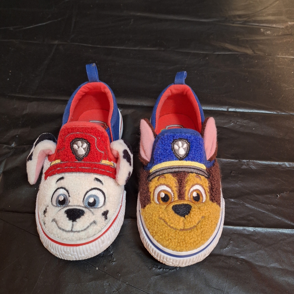 Kids Paw Patrol Character Slip-On Shoes - Red and Brown